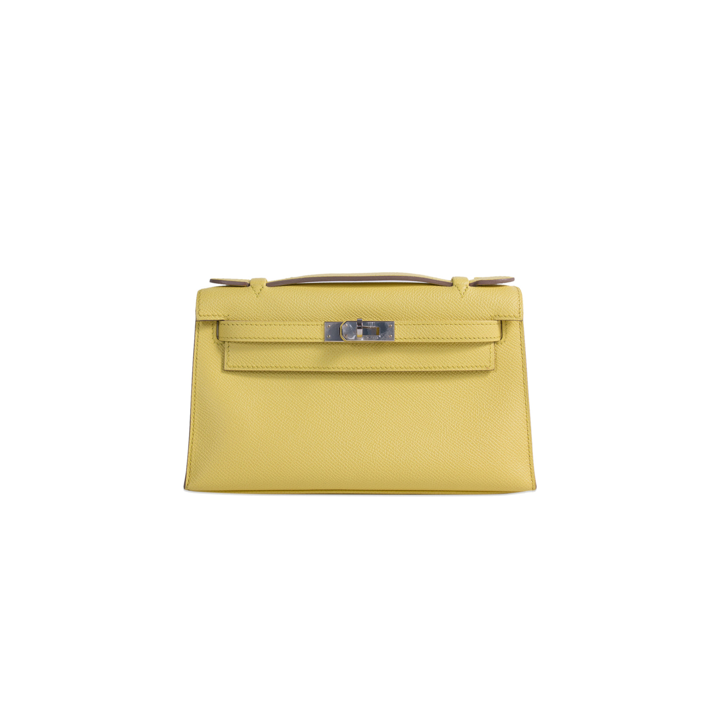 HERMES MASTER KELLY POCHETTE JAUNE ESPOM LEATHER (22*14*7cm) 